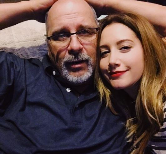 Ashley Tisdale and her dad.