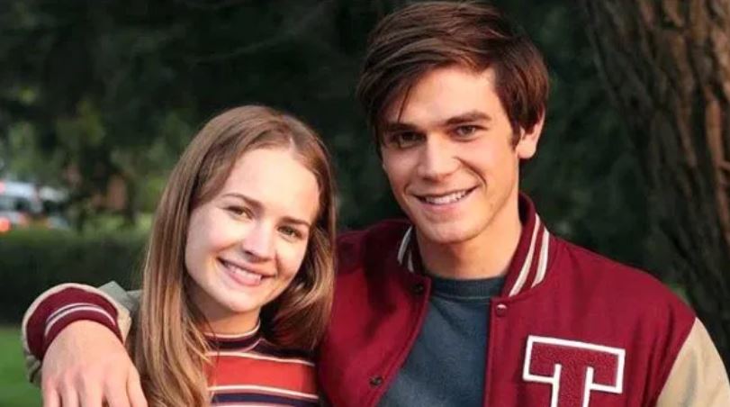 Britt Robertson with her co-star KJ Apa.