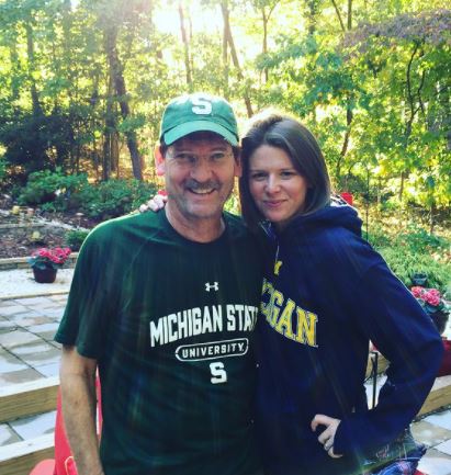 Kasie Hunt with her father.