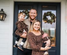 Carson Wentz with his children.
