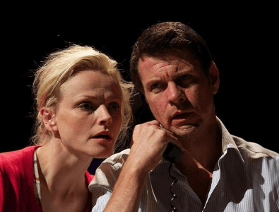 Lloyd Owen with his fellow star from Hampstead Theatre.