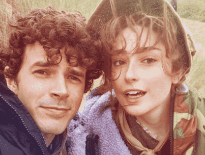 Ellise Chappell with her on-screen lover, Harry Richardson.