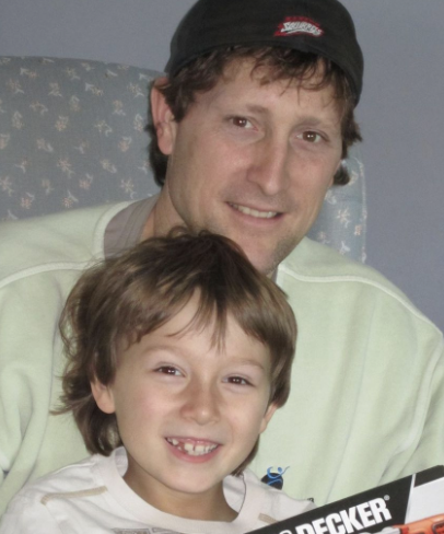 Skylar Gaertner with his father Brennan Gaertner