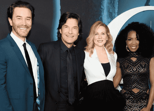 Tom Pelphrey with his co-stars from Ozark.