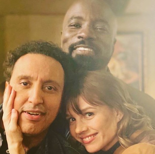 mike colter with the cast of evil