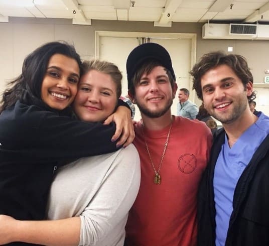 sophia-ali-grey-anatomy-costars Sophia Ali with her co-star of Grey