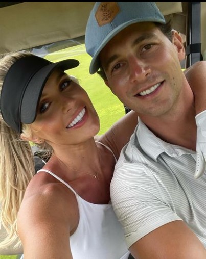 madison-lecroy-husband-Brett Madison LeCroy with her husband Brett playing Golf
