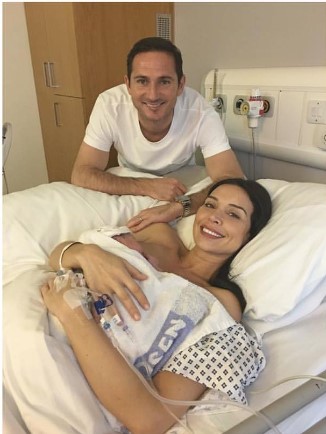 Frank Lampard with his wife Christine introduced the world with his daughter Patricia