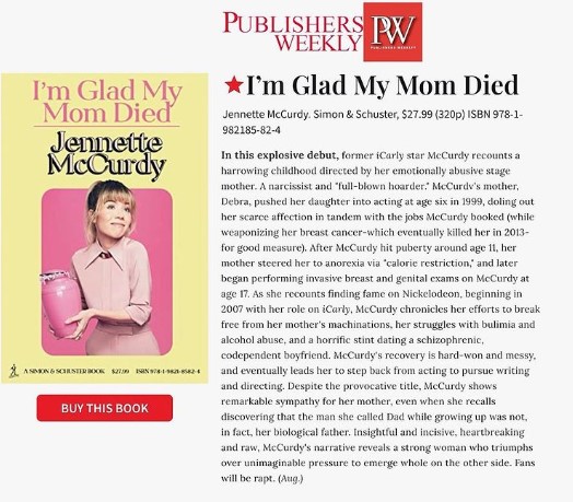 Jennette McCurdy sharing a review of her book