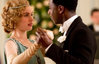gary-carr-with-his-costar-lily Gary Carr with his on screen romance Lady Rose aka Lily James in
