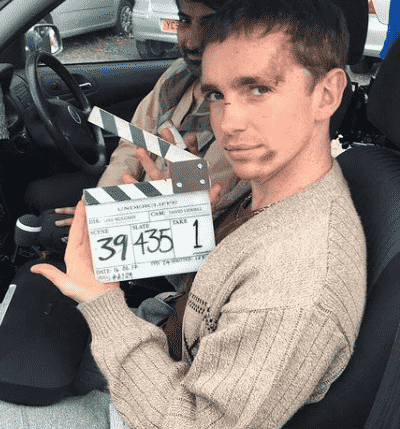 Laurie Kynaston while shooting for his movie