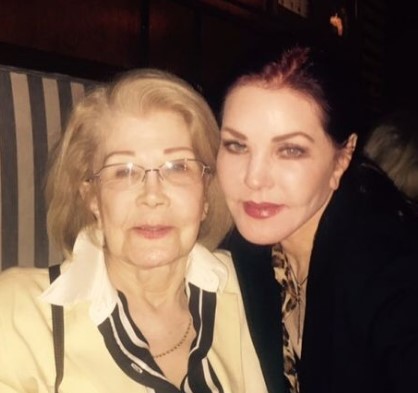 Priscilla Presley with her mother.