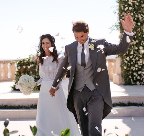 rafael-nadal-wife Photo of Rafael Nadal with his wife Maria Francisca Perello on their wedding