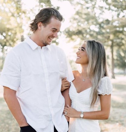 Kenny Pickett with his Fiance Amy Paternoster.