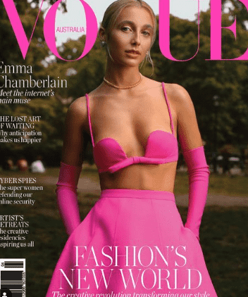 Emma Chamberlain is featured in Vogue Magazine