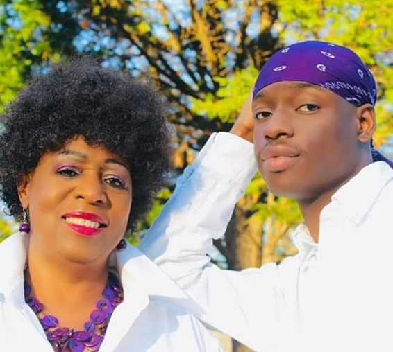Eric Who with his mother 