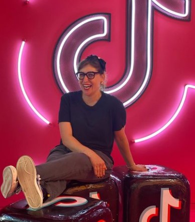 Mayim Bialik at TikTok headquarters