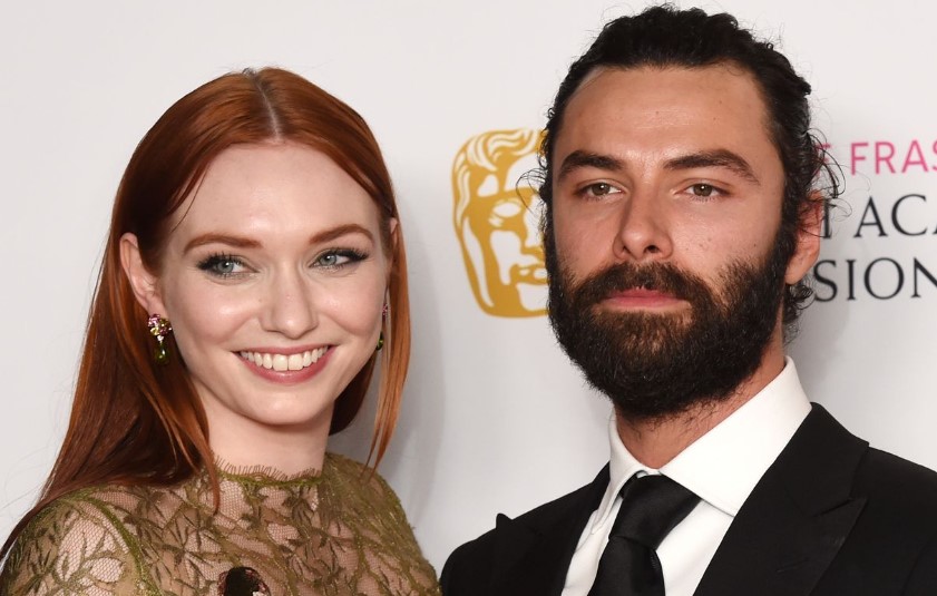 aidan-turner-wife Aidan Turner with his wife