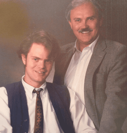 rainn-wilson-dad Rainn Wilson with his late dad Robert G. Wilson