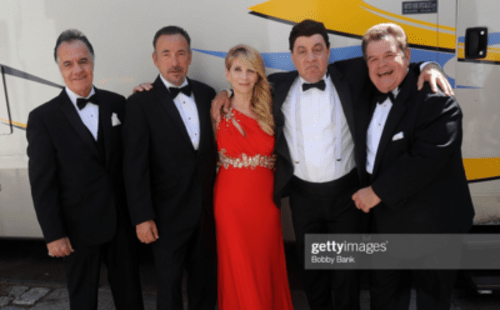 Michael Badalucco with his co-star from the TV series Lily hammer
