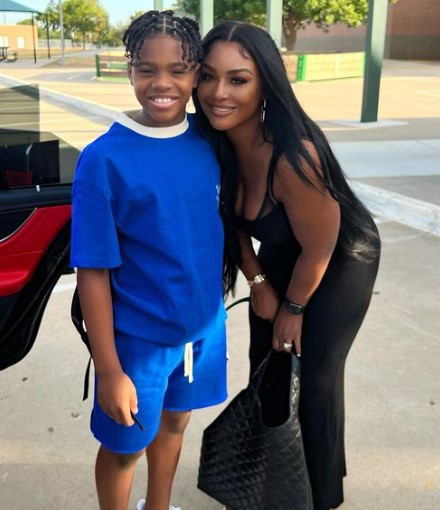 Brandi Maxiell with her son