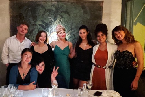 Kristina Tonteri Young with the cast of Warrior Nun  