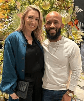 demetrious-johnson-with-his-wife Demetrious Johnson celebrating their 16th anniversary with his wife