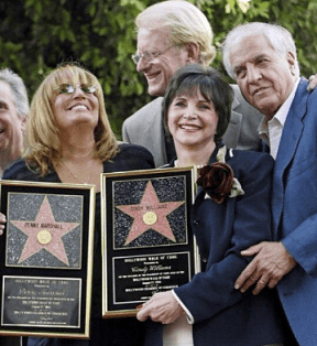 Cindy Williams with her Hollywood walk of fame