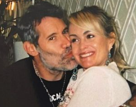Jalil Lespert with his girlfriend Laeticia Hallyday