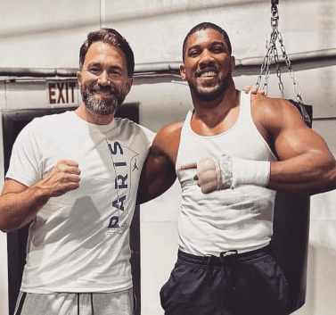 Eddie Hearn with Joshua Franklin 