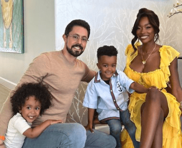 Jeff Lazkani with his wife and kids