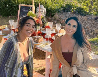 Taylor Giavasis with her mother 