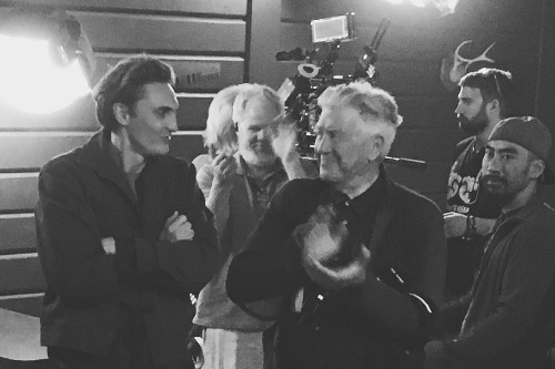 Eamon Farren at the set of Twinpeaks 