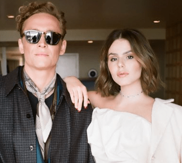 Matthias Schweighofer with his girlfriend Ruby O. Fee