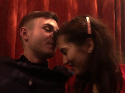Sarah Sofie Boussnina with her husband 