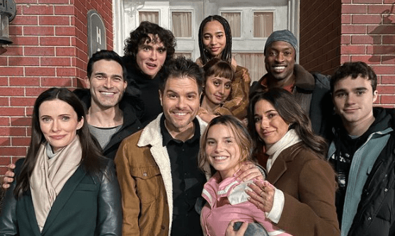 Inde Navarrette with the cast of Superman and Lois 