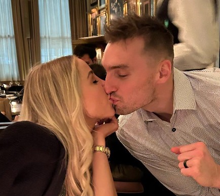 Sam Dekker with his wife