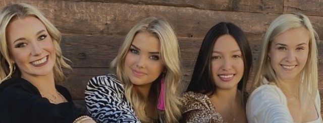 Eden Woods with her friends