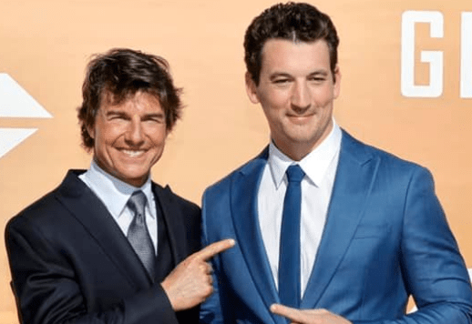Miles Teller with Tom Cruise 