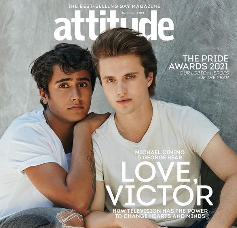 Michael Cimino on the cover of Attitude Magazine