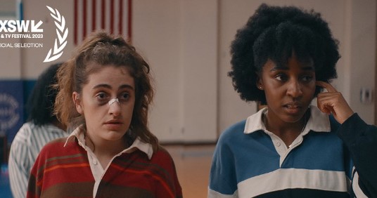 Ayo Edebiri in the movie Bottoms 