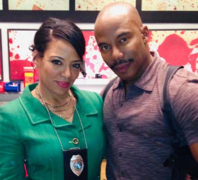 lauren-with-dexter-costar Lauren with Dexter co-star Erik King on last day of shoot