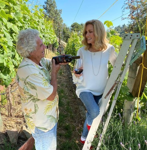 Donna Mills and Larry Gilman at their Winery