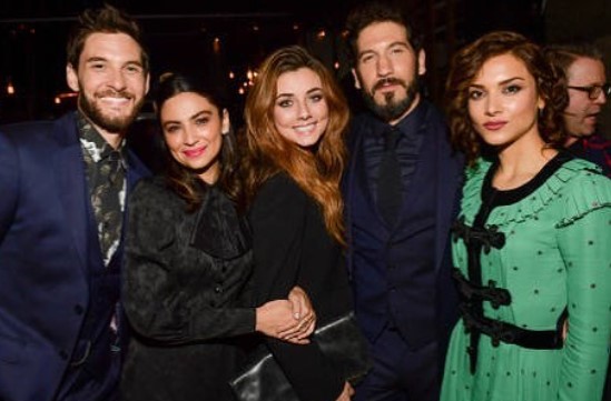 floriana-lima-with-the-cast-of-punisher Florina Lima with her cast of Punisher