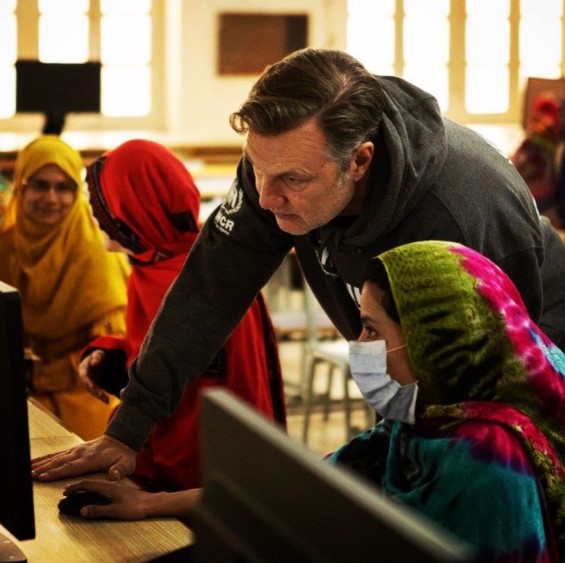 david-morrissey-working-with-the-unhcr David Morrissey working with the UNHCR