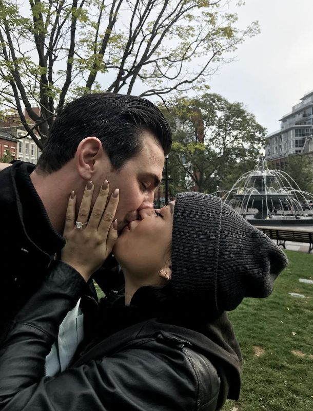 Janel-Parrish-with-Chris-Long Janel Parrish with Chris Long