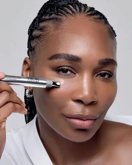 Tennis star Venus Williams, a global ambassador for Dior, poses for a high-fashion portrait as part of the Dior Capture Totale skincare campaign.