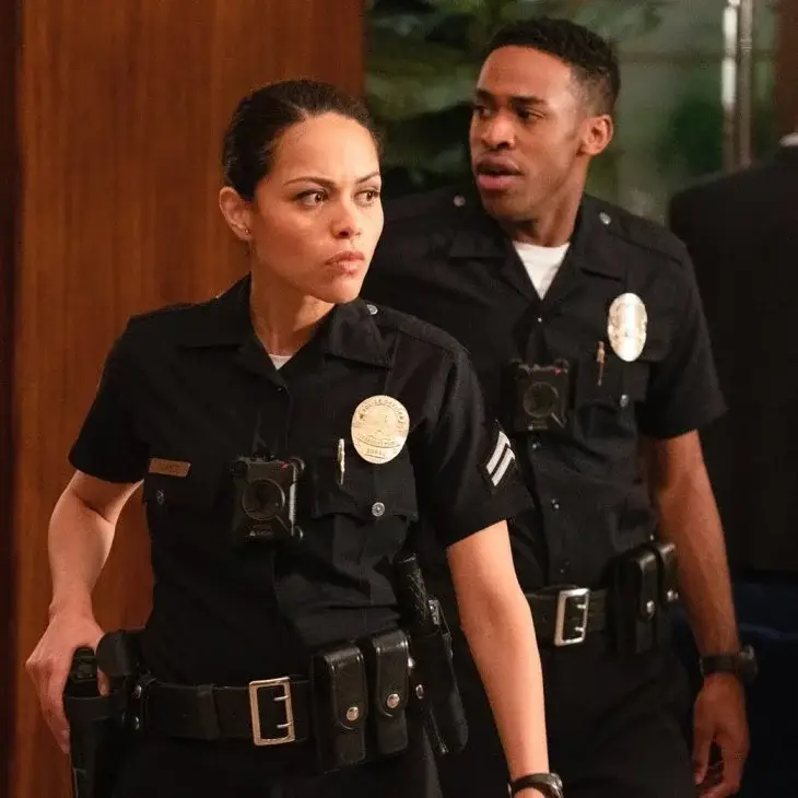 Alyssa Diaz and Titus Makin Jr. starred as training officer and rookie in the ABC police drama The Rookie.