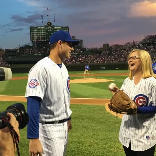 Anthony Rizzo and Bonnie Hunt. (Image Source: bonniehunt_real Instagram)