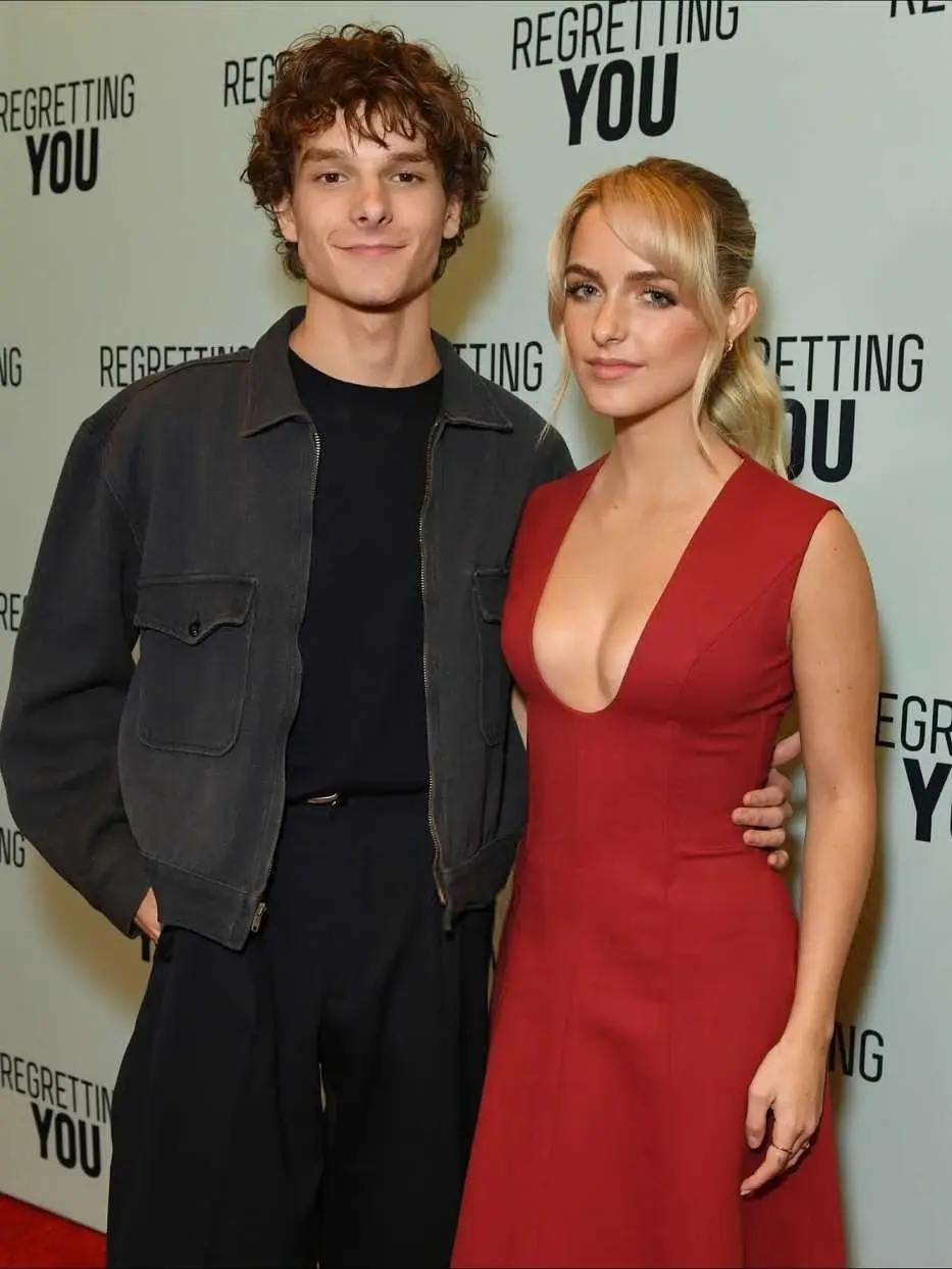 Actors McKenna Grace and Mason Thames pose together.